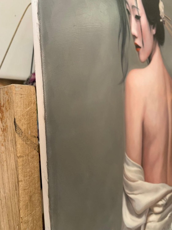 'Geisha de Marfil' – Original Ölgemälde, 70 × 50 Cm – Gemälde & Zeichnungen, Canvas (photo 5 of 5)