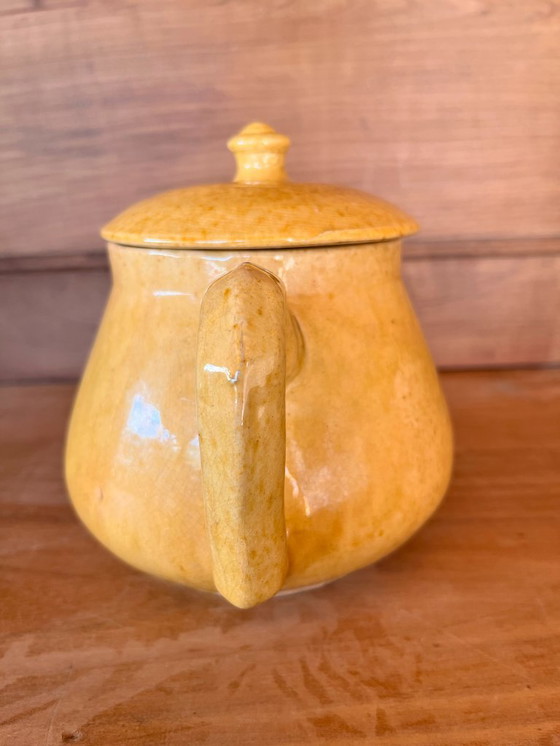 Image 1 of Service à café ocre signé G. Platon Vallauris