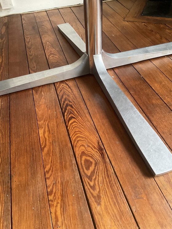 Image 1 of 70's Dining Table with Extendable Leaf