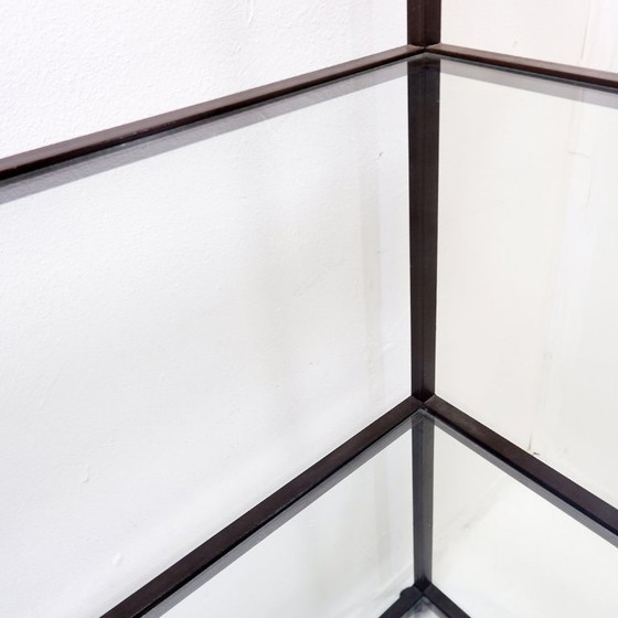 Image 1 of Vintage pagoda-style shelves in black metal