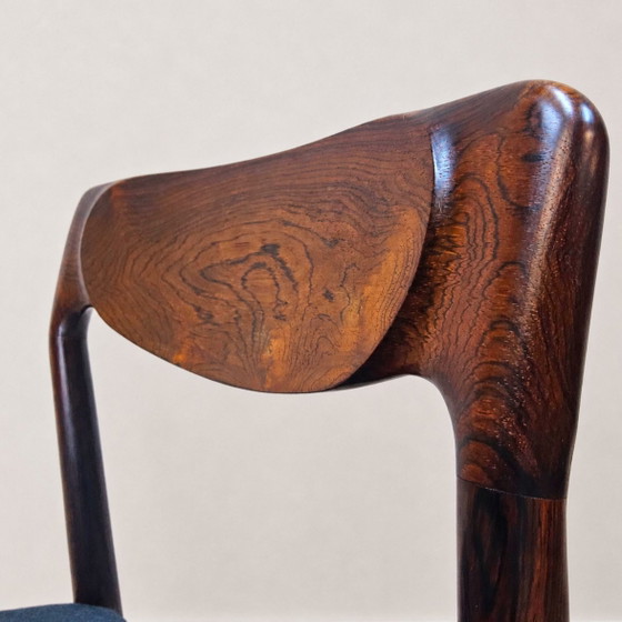 3x Vintage Danish Dyrlund Chairs Rosewood Reupholstered (Scandinavian Design) Mid Century – Dining chairs (photo 8 of 15)
