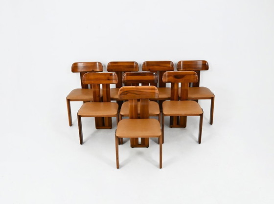 Image 1 of Sapporo Dining chairs By Mario Marenco for Mobilgirgi, 1970s, set of 8