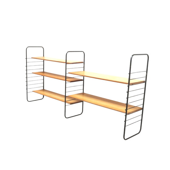 Image 1 of Vintage wandrek / wandsysteem met boekenplanken uit de jaren ’6