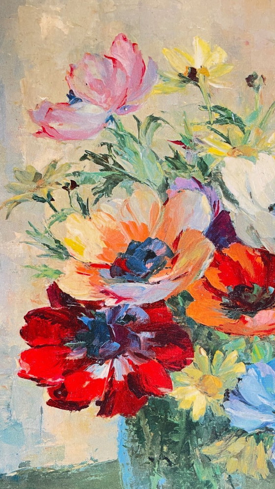 Image 1 of Bouquet vintage con anemoni
