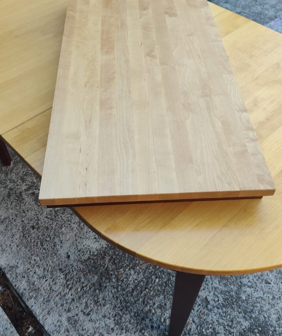 Image 1 of Extendable Scandinavian dining table attributed to Hans Ehrlin for Tranås - 1980s