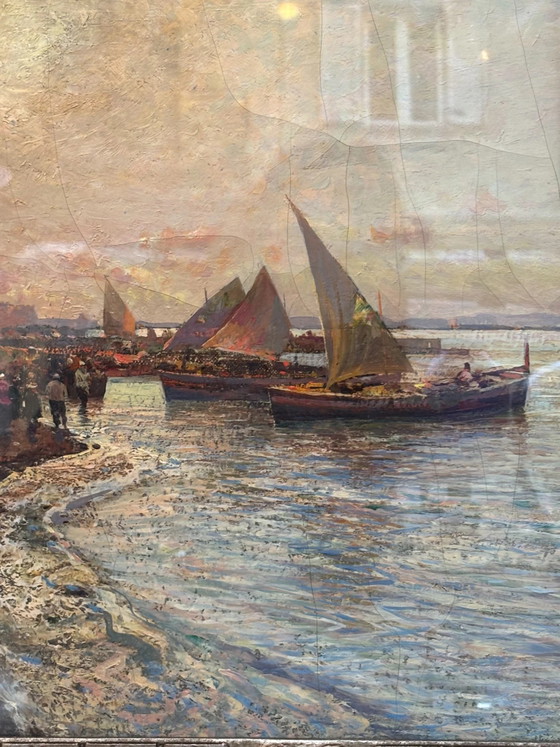 Seascape Oil Painting on Board by Fausto Pratella, 1950s – Paintings & Drawings (photo 7 of 15)