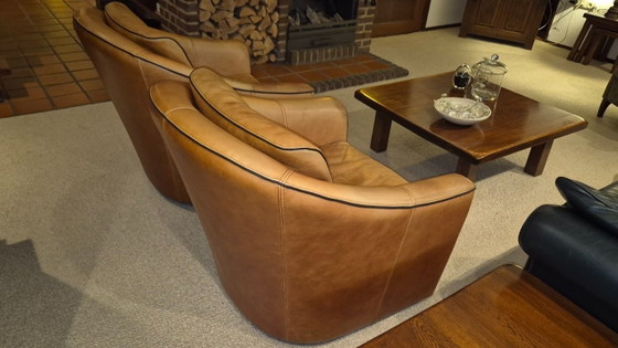 Set van 2 vintage clubstoelen van cognacbruin leer – Cuoietto Leather – Kok Wooninrichting Amersfoort (photo 6 of 19)