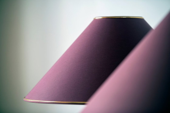 Coppia Rara XL Louis Drimmer Lampade da tavolo – Melanzana / Oro – Hollywood Regency (75 Cm) – Ceramic (photo 5 of 9)