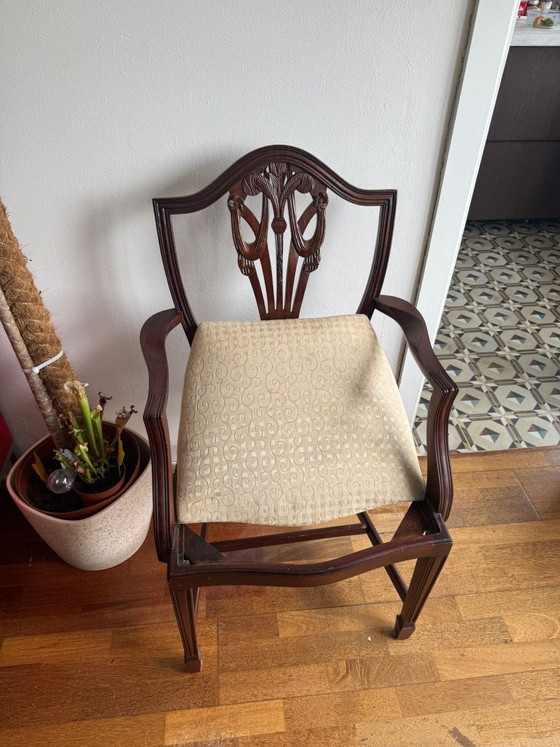 Image 1 of 2 sedie da pranzo classiche in legno in stile Art Nouveau