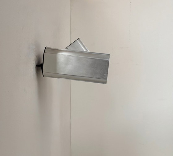 Image 1 of Pair of vintage adjustable wall lights, anodized aluminum, France, 1980