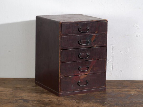 Antico kodansu giapponese laccato con cinque cassetti – Giappone, circa 1900 – Cassettiere, Iron (photo 6 of 40)