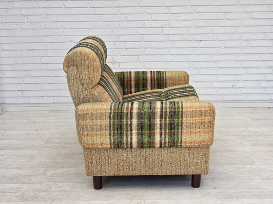 Image 1 of 1980s, Danish 2-seater sofa by Nisbo Horsens, furniture wool.