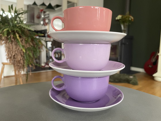 Image 1 of Kop en schotel Arzberg en Douwe Egberts kleur