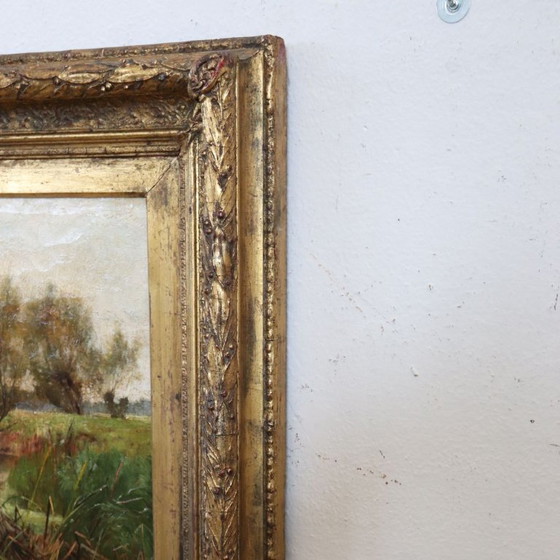 Image 1 of Landscape with Swans, Oil Painting on Canvas, English School, 19th Century