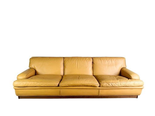 Original Midcentury three-seater sofa couch Arne Norell Mexico leather