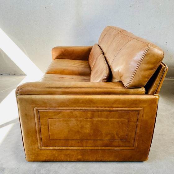 Image 1 of Baxter Arcon Sofa aus Büffelleder, italienisches Design, Marco Milisich, 1980