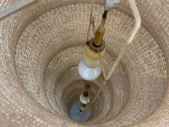 Image 1 of 60s 70s XXL Lamp Hanglamp Buislamp Stof Stof 60s