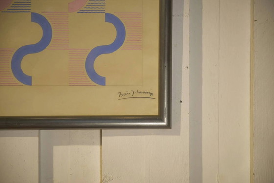 Gouache on paper original unique modernist work by Jean Boris Lacroix 1940s – Art Prints, Bauhaus (photo 7 of 13)