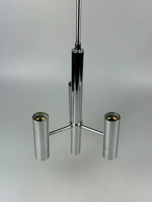 60s 70s 6-light Sputnik chandelier by Hustadt Leuchten Germany