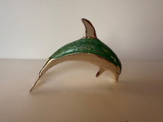 Image 1 of Delfino smaltato in argento sterling Saturno