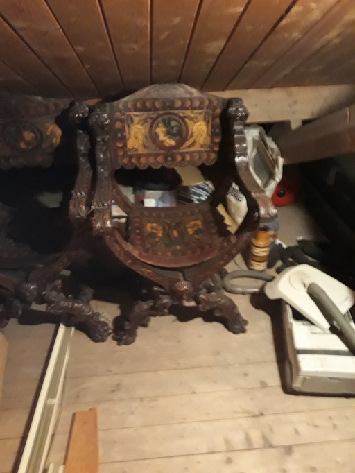Set van 2 Antieke Stoelen