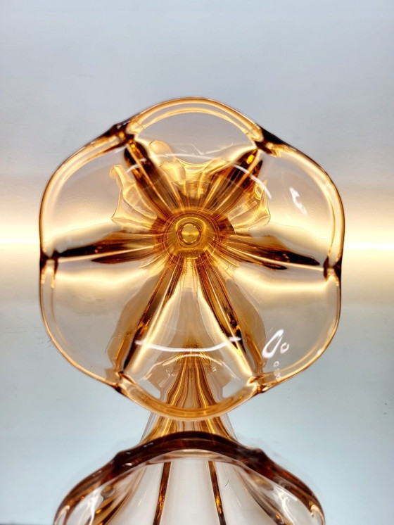 Image 1 of Jarrón Art déco Val Saint Lambert, serie Luxval modelo Américain M, color rosa, Bélgica