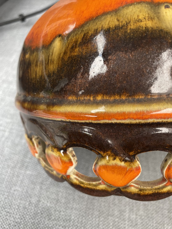 Image 1 of Set di 2 lampade a sospensione PAN Fat Lava Orange