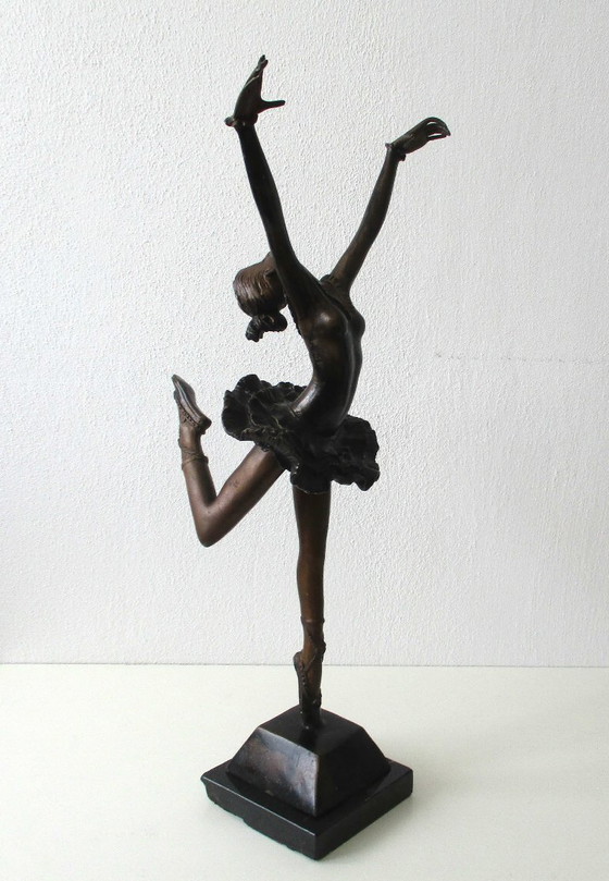 Auguste Moreau, Bronze Art Nouveau Skulptur einer Ballerina – Kunst, Marble (photo 3 of 11)