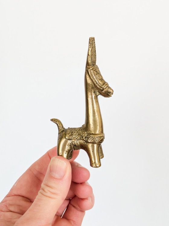Trio vintage de figurines de lamas ou d'ânes en laiton massif, années 1970 – Objets déco, Brass (photo 5 of 20)