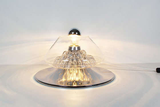 Image 1 of 1x Rare 1970's Italian glass table lamp 