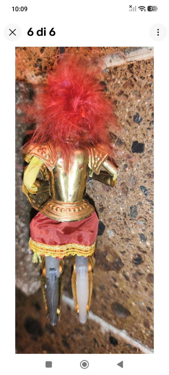 Small Sicilian Puppet Vintage Angelica 18cm Collectible – Decorative Objects, Metal, Plastic (photo 6 of 7)