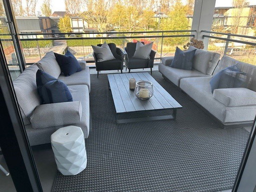 Ensemble de jardin Manutti 7 pièces avec tapis de Ferreira De Sa
