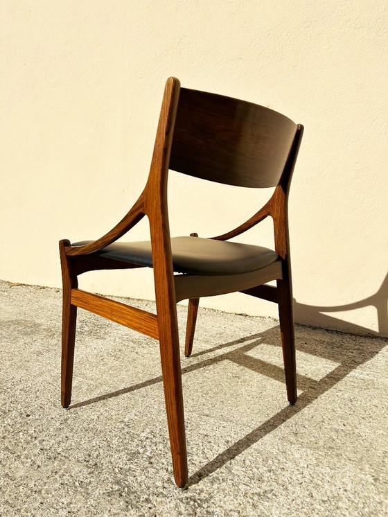 Image 1 of Suite mit vier Stühlen H Vestevig Eriksen, Møbelfabrik. Dänemark, 1960er Jahre