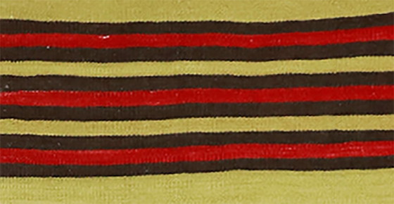 Tappeto turco vintage Yoruk Kilim 263x140 cm – Tessuto a mano in lana con motivo a righe, tessitura piatta (photo 3 of 10)