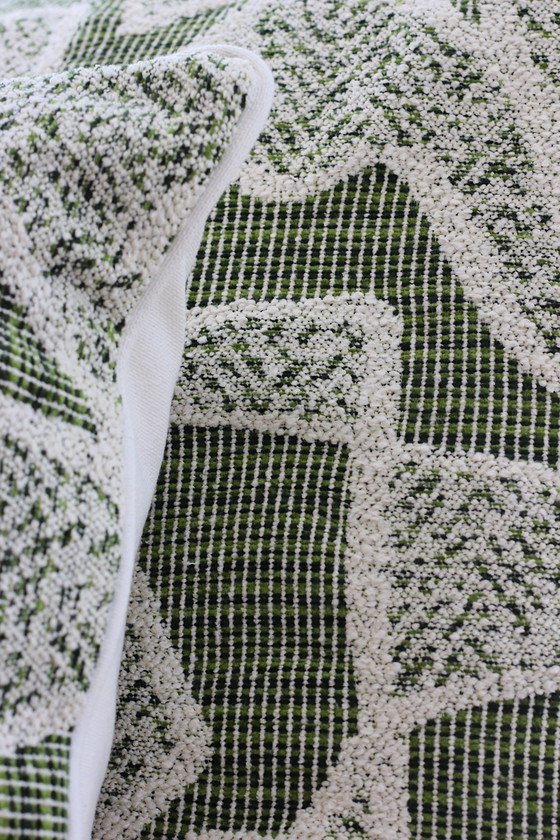 Image 1 of Jacquard abstrait vert