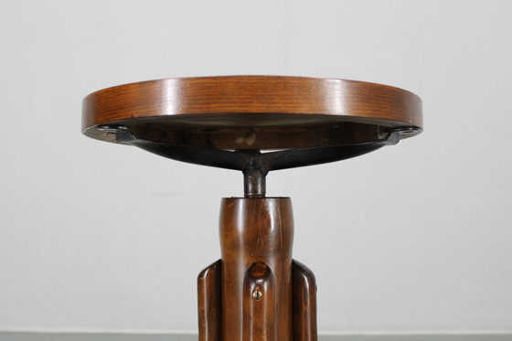 Image 1 of 1930er Klavierhocker aus Bugholz und Buche, Tschechoslowakei