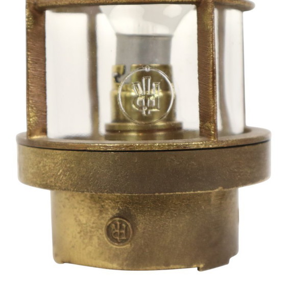 Image 1 of Brass Ship's Lamp Cage Lamp Industria Rotterdam