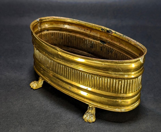 Small 19th Century Brass Planter – Plant pot, Metal (photo 4 of 6)