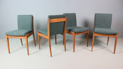 Satz von vier Esszimmerstühlen von ISA Bergamo, 1960er Jahre.