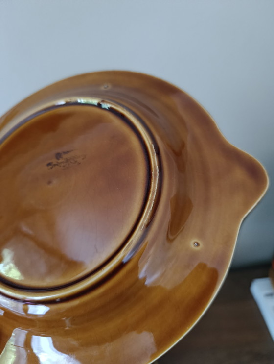 Image 1 of Service assiettes poissons et saucière de Sarreguemines France, 1950