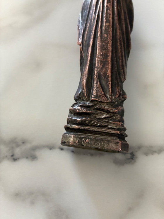 Metal Virgin Statuette, Early 20th Century – Decorative Objects (photo 6 of 7)