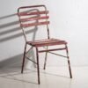 Antique red and white terrace chairs (c.1920). Set of 4 pieces – Garden chairs, Wood, Iron (photo 14 of 40)