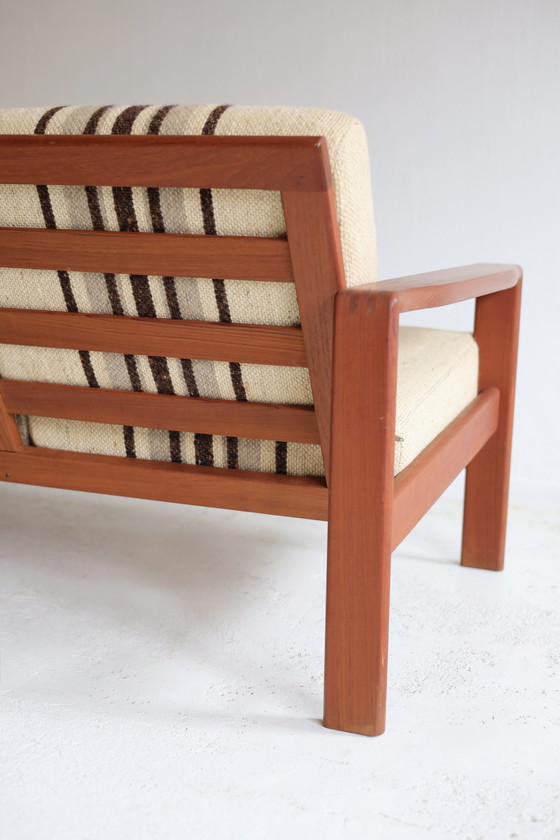 Image 1 of Canapé 3 places à rayures danoises des années 1950/60