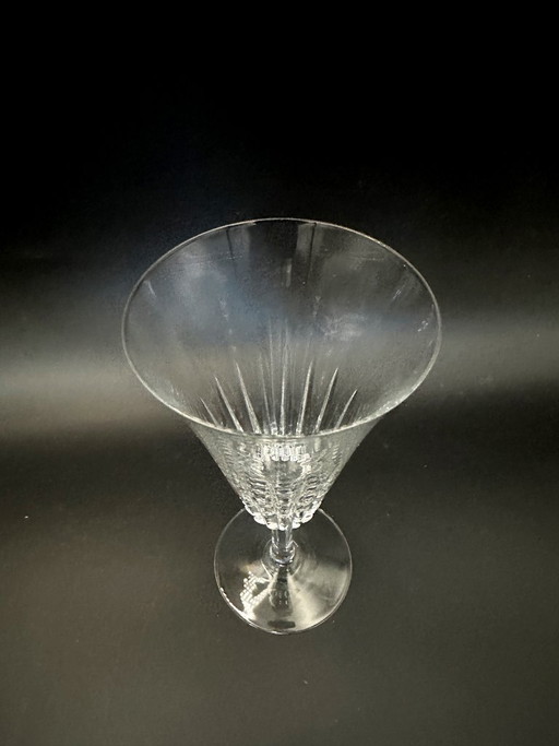 4 x loodkristallen champagneglazen met design