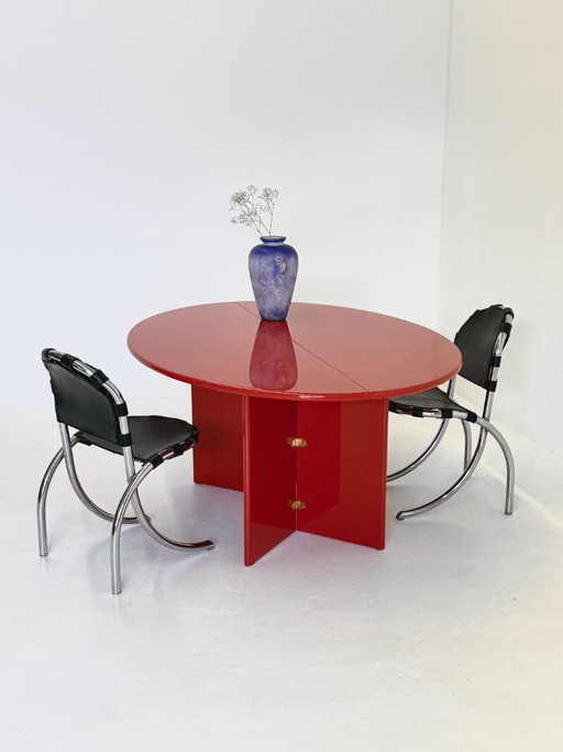 Antella Esstisch / Konsolentisch von Kazuhide Takahama für Cassina in Rot