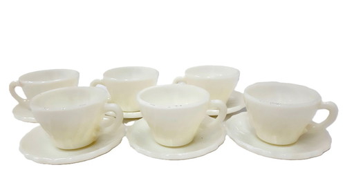 Ensemble de 6 tasses et soucoupes vintage en porcelaine chinoise