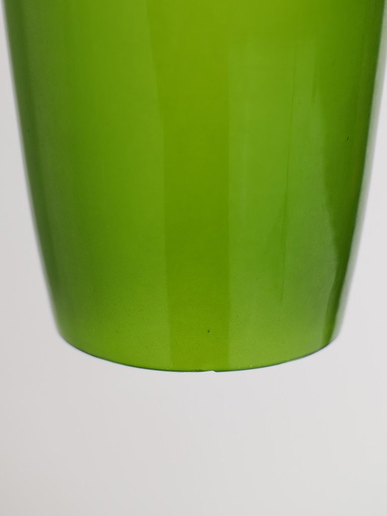 Image 1 of Murano glass pendant lamp green Alessandro Pianon 1960s