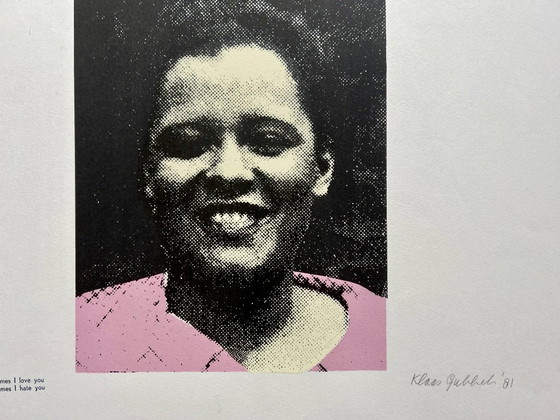 Image 1 of Sérigraphie Klaas Gubbels - Icône du Jazz Billie Holiday