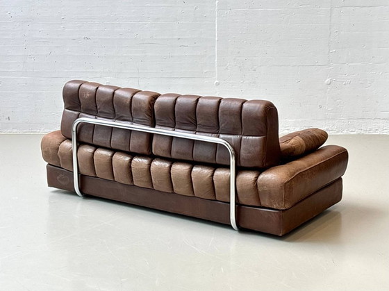 Image 1 of Sofá cama DS-85, un modelo emblemático de De Sede, color marrón coñac, Suiza, década de 1960.