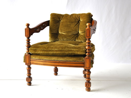 Chaise Vintage Giorgetti pour dames avec tapisserie d'origine